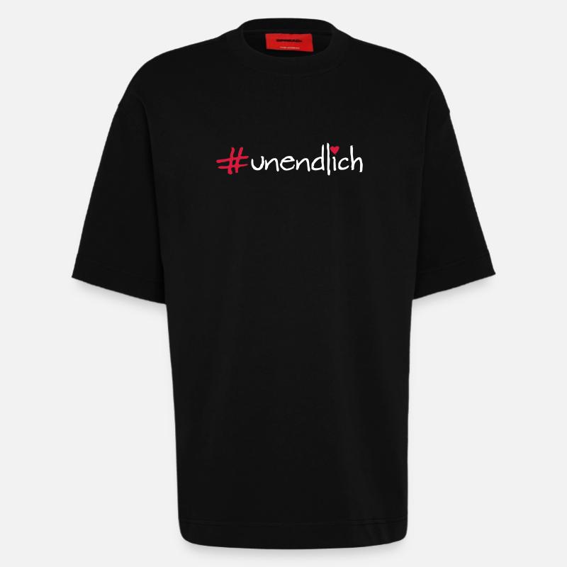 unendlich - Heavyweight T-Shirt - made by SPREAD  - SOLID BLACK