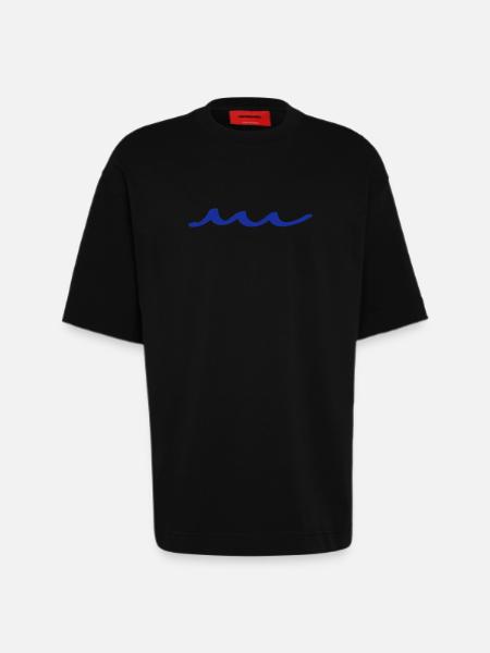 wellen - Heavyweight T-Shirt - made by SPREAD - SOLID BLACK