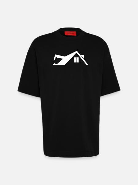 Toit - T-shirt bio épais oversize fabriqué en UE - SOLID BLACK