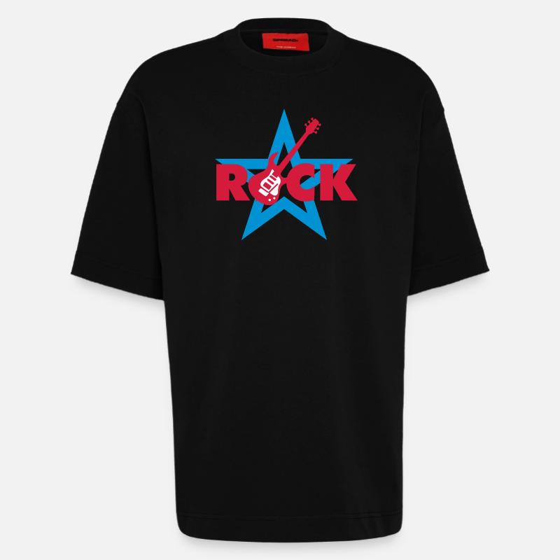 rock_star_042013_c_3c - Heavyweight T-Shirt - made by SPREAD  - SOLID BLACK