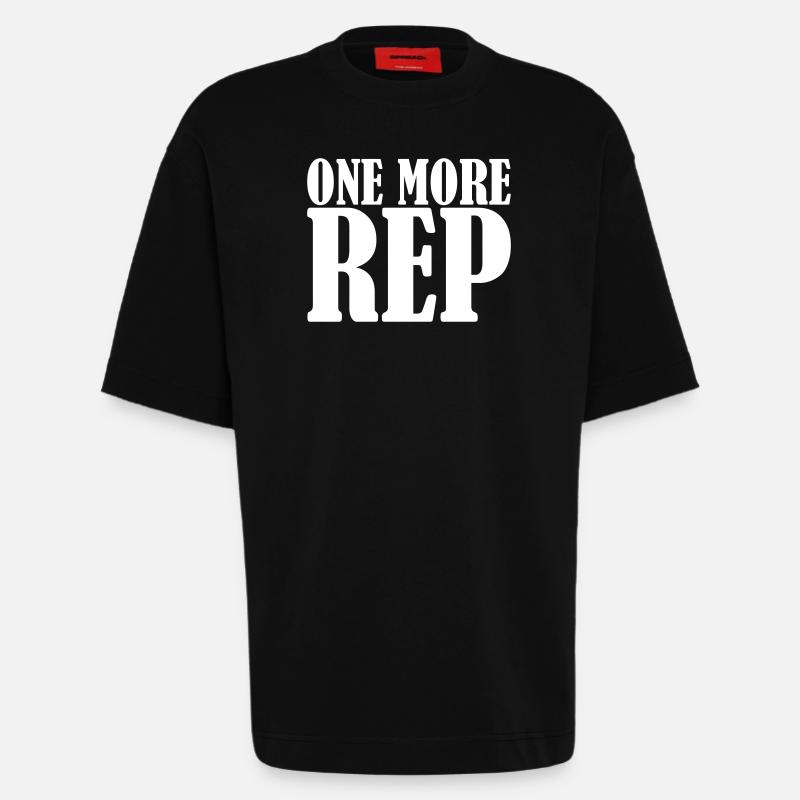 One More Rep - Heavyweight T-Shirt - made by SPREAD  - SOLID BLACK