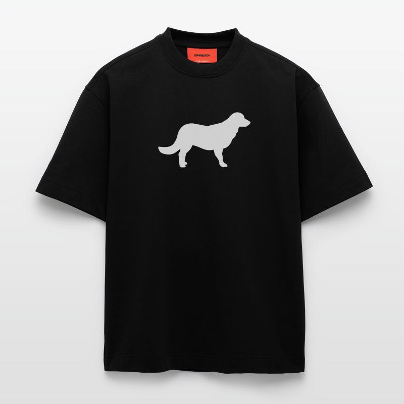Flat Coated Retriever T-shirt bio épais oversize fabriqué en UE