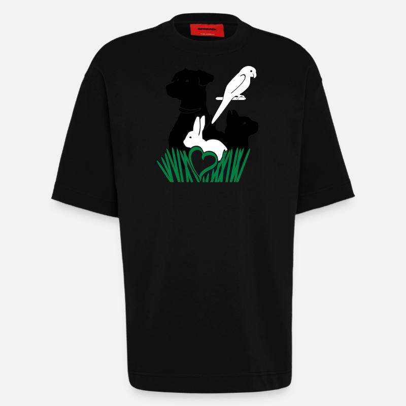 Kleintiere Haustiere - Heavyweight T-Shirt - made by SPREAD  - SOLID BLACK