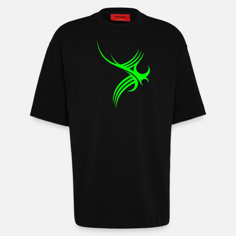 Tribal - Heavyweight T-Shirt - made by SPREAD  - SOLID BLACK