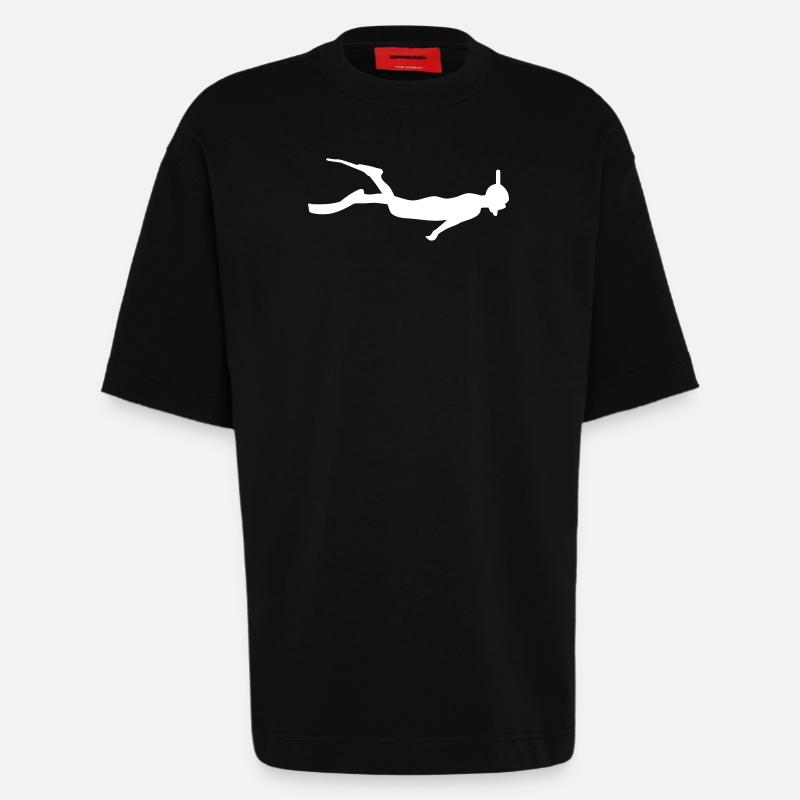 Schnorcheln - Heavyweight T-Shirt - made by SPREAD - SOLID BLACK