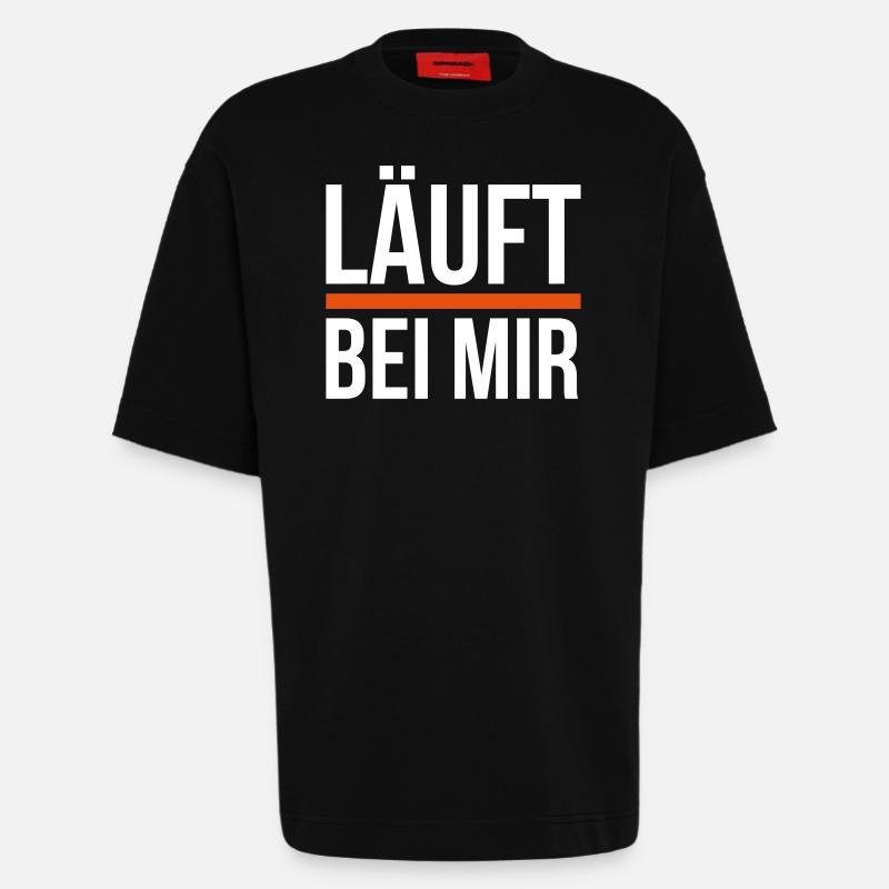 Läuft bei mir - Heavyweight T-Shirt - made by SPREAD  - SOLID BLACK