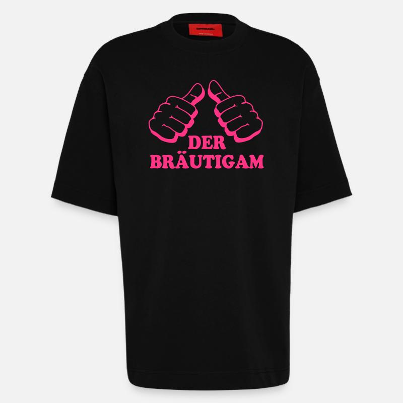 der Bräutigam - Heavyweight T-Shirt - made by SPREAD - SOLID BLACK