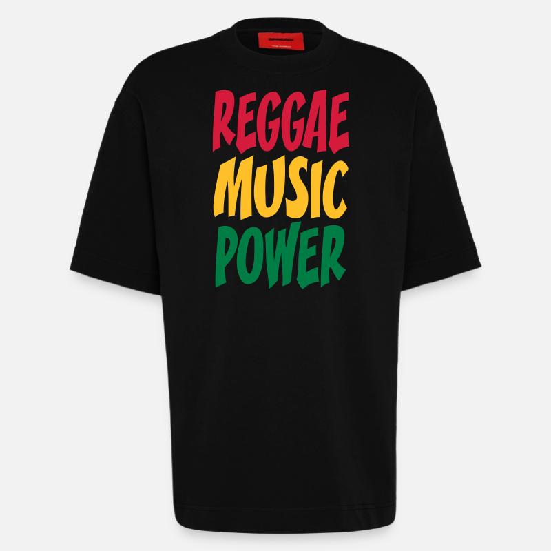 rasta Musikleistung - Heavyweight T-Shirt - made by SPREAD  - SOLID BLACK