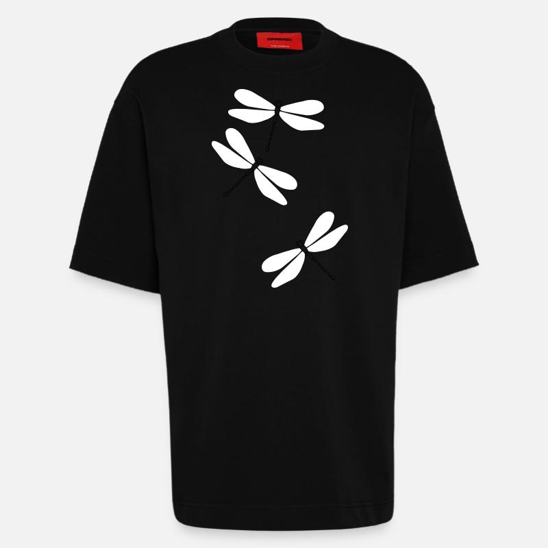 Libellen beu5 - Heavyweight T-Shirt - made by SPREAD  - SOLID BLACK