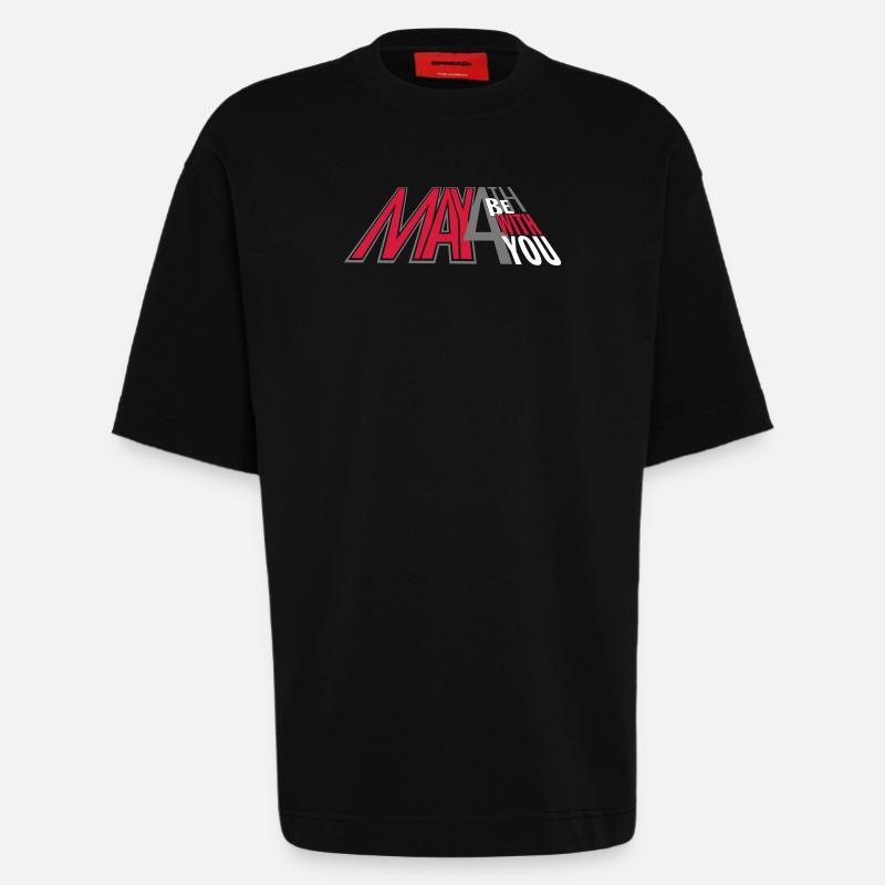 may4th_vec_3 de - Heavyweight T-Shirt - made by SPREAD  - SOLID BLACK