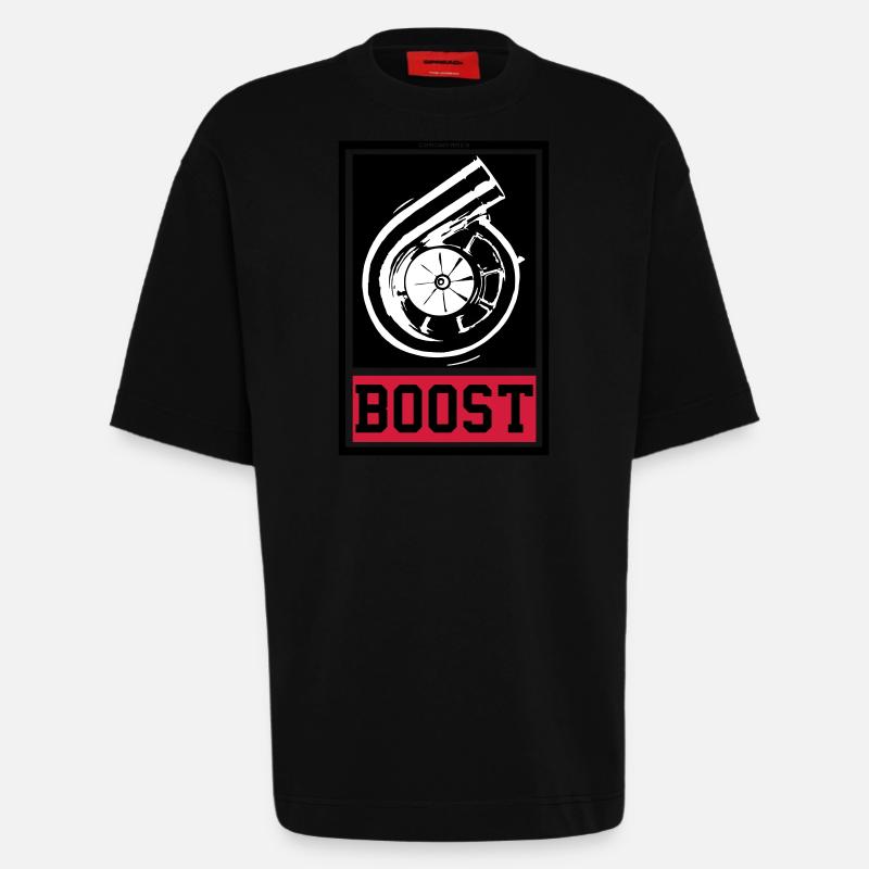 BOOST - Heavyweight T-Shirt - made by SPREAD  - SOLID BLACK