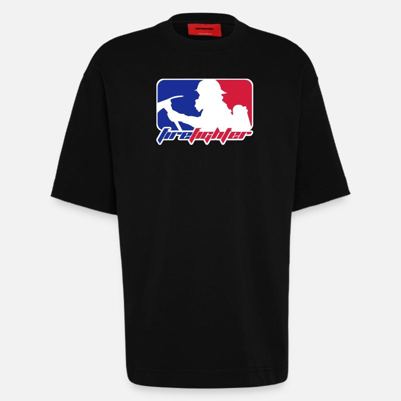 pompier - T-shirt bio épais oversize fabriqué en UE - SOLID BLACK