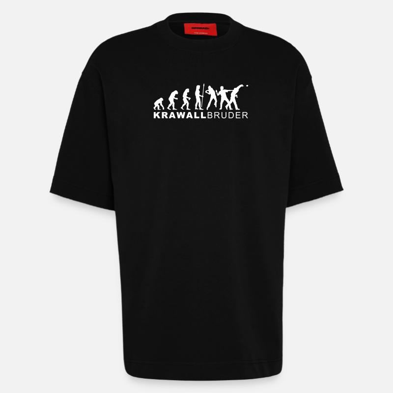 evolution_krawallbruder2 - T-shirt bio épais oversize fabriqué en UE - SOLID BLACK