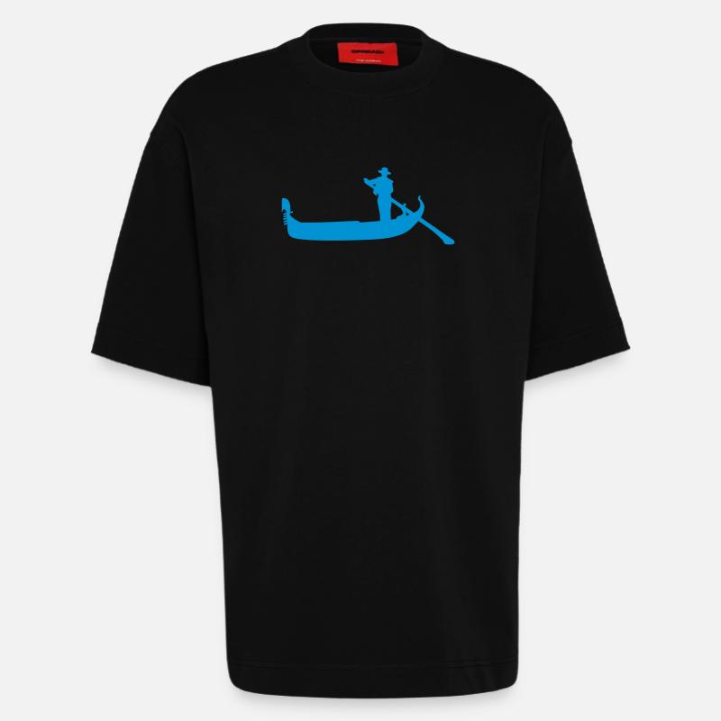 Gondel - Heavyweight T-Shirt - made by SPREAD  - SOLID BLACK