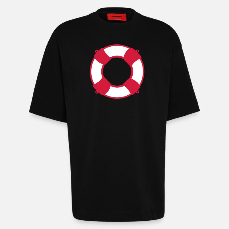 Rettungsring - Heavyweight T-Shirt - made by SPREAD  - SOLID BLACK