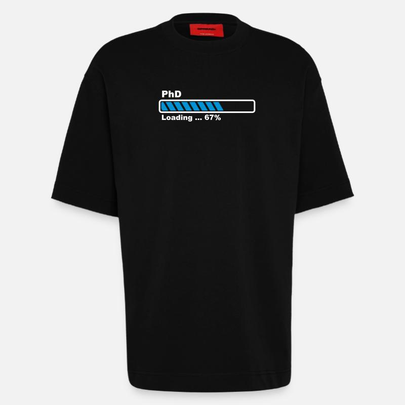 PhD loading bar - Heavyweight T-Shirt - made by SPREAD  - SOLID BLACK
