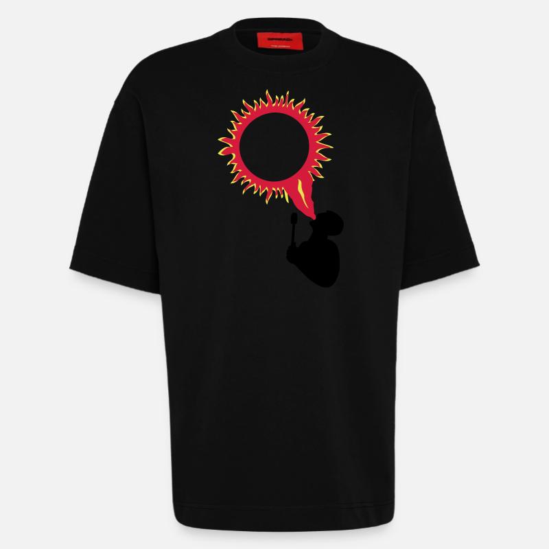 Feuerspucker - Heavyweight T-Shirt - made by SPREAD  - SOLID BLACK
