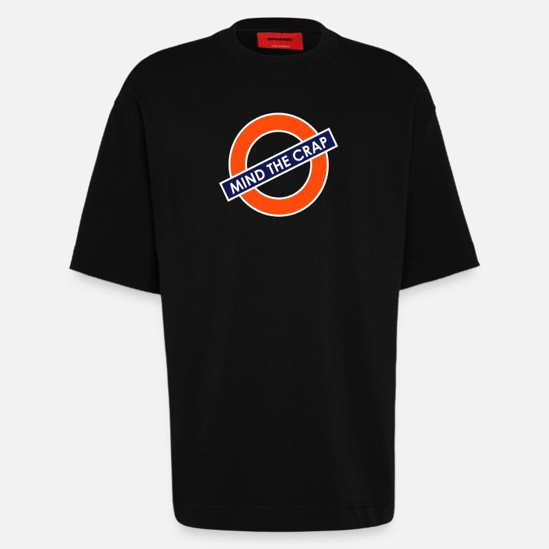 Mind the Crap - Heavyweight T-Shirt - made by SPREAD  - SOLID BLACK