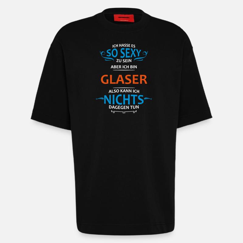 Glaser Beruf - Heavyweight T-Shirt - made by SPREAD - SOLID BLACK