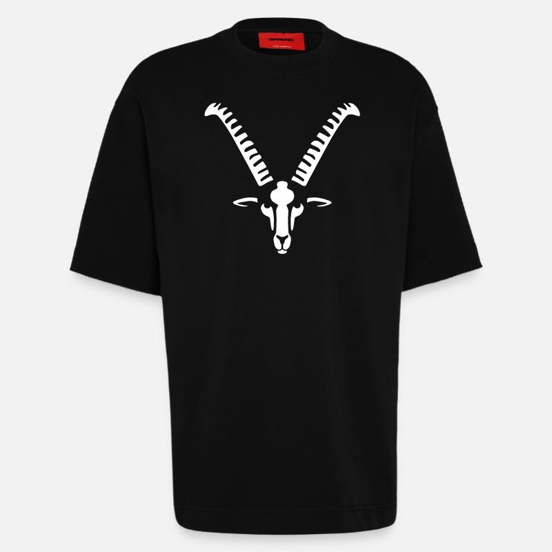 steinbock_062012_a_1c_black - T-shirt bio épais oversize fabriqué en UE - SOLID BLACK