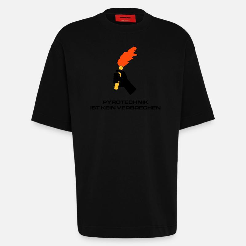 Pyrotechnik - Heavyweight T-Shirt - made by SPREAD  - SOLID BLACK