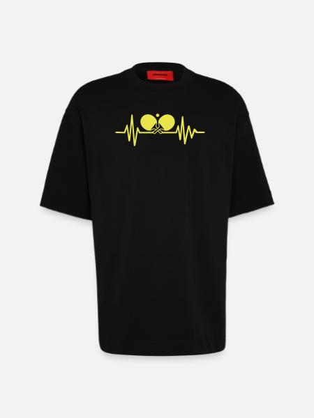 Ping-pong - Heavyweight T-Shirt - made by SPREAD  - SOLID BLACK