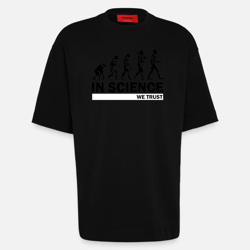 Science Evolution - Heavyweight T-Shirt - made by SPREAD  - SOLID BLACK