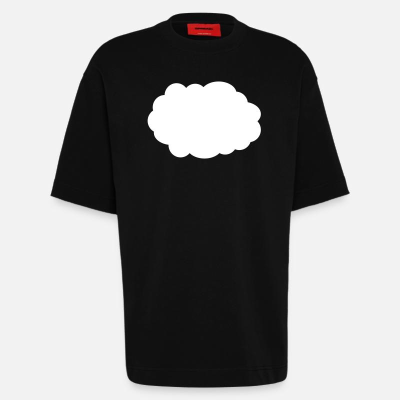 Wolke - Denkblase - Heavyweight T-Shirt - made by SPREAD  - SOLID BLACK