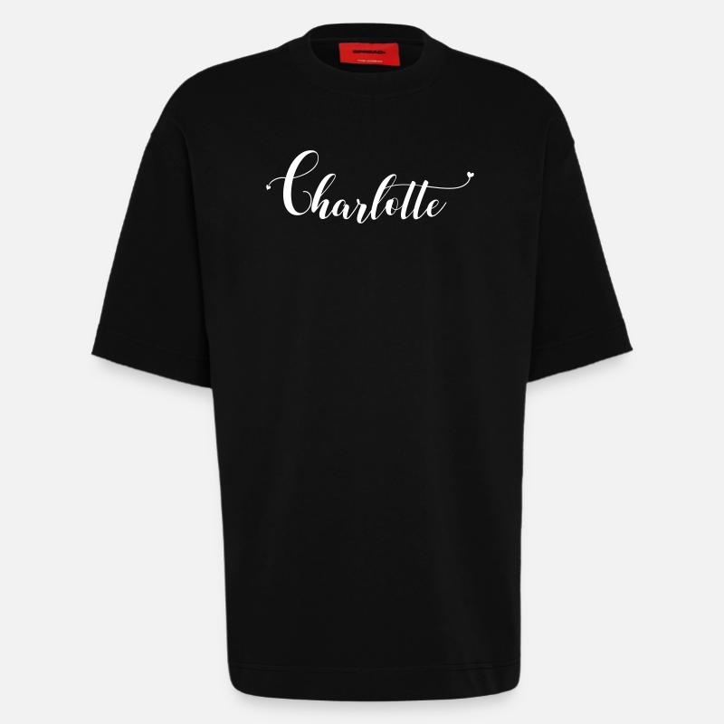 charlotte - Heavyweight T-Shirt - made by SPREAD - SOLID BLACK