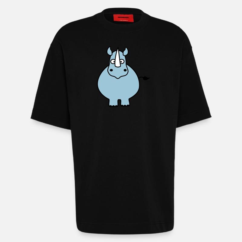 Nashorn - Heavyweight T-Shirt - made by SPREAD  - SOLID BLACK