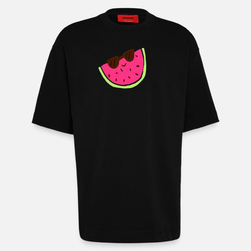 melon - Heavyweight T-Shirt - made by SPREAD  - SOLID BLACK