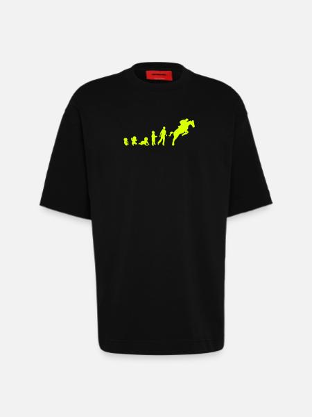 Evolution cheval9 obstacle riding his - Heavyweight T-Shirt - made by SPREAD - SOLID BLACK