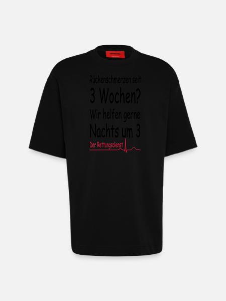 Rettungsdienst der Klassiker - Heavyweight T-Shirt - made by SPREAD  - SOLID BLACK