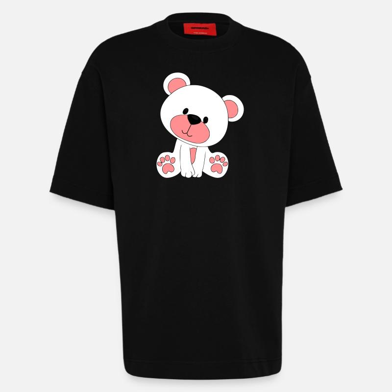 Teddybär - Heavyweight T-Shirt - made by SPREAD  - SOLID BLACK