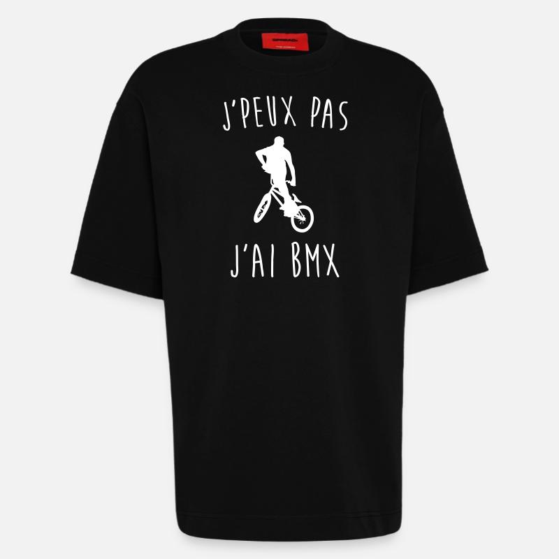 j'peux pas j'ai bmx - T-shirt bio épais oversize fabriqué en UE - SOLID BLACK