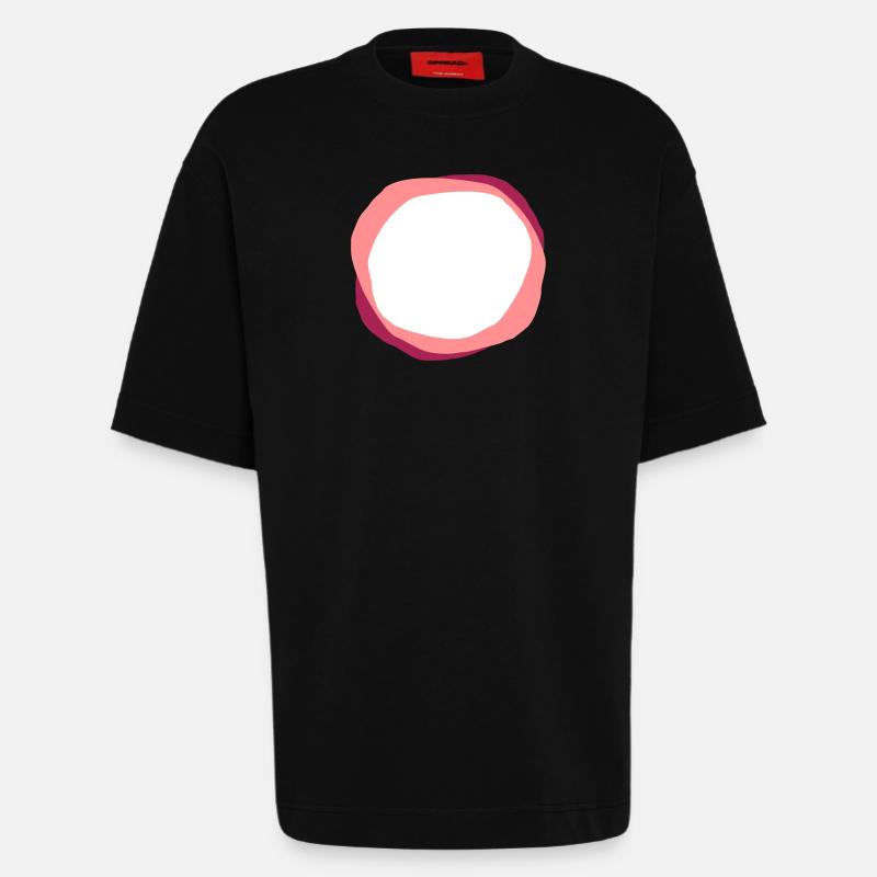 Psychedelische Kreise - Heavyweight T-Shirt - made by SPREAD  - SOLID BLACK