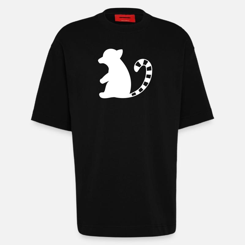 Affe - Katta Lemure - Heavyweight T-Shirt - made by SPREAD  - SOLID BLACK