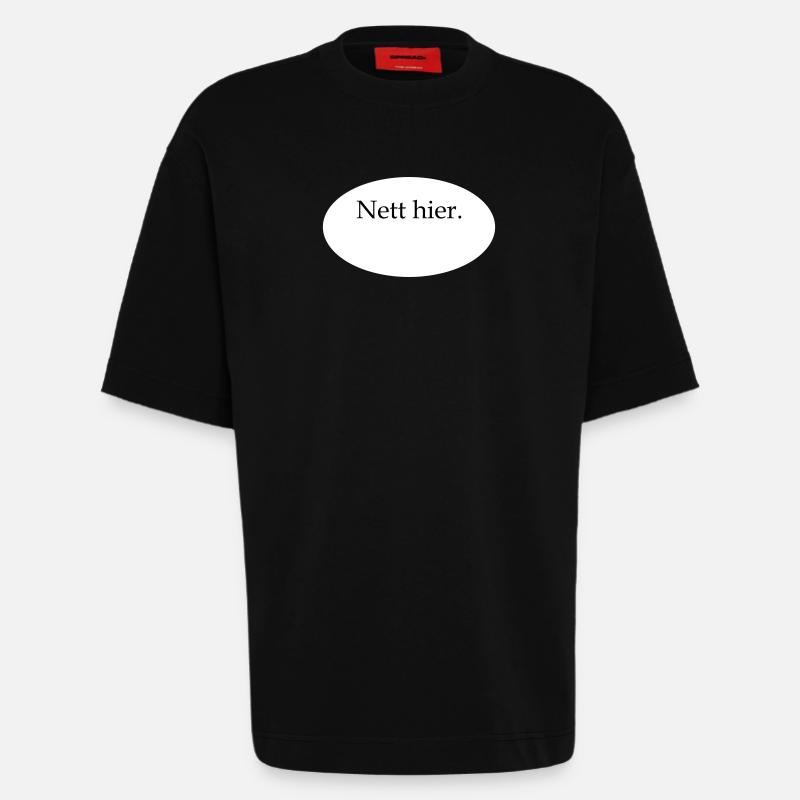 Nice Here Blank Template - Heavyweight T-Shirt - made by SPREAD  - SOLID BLACK