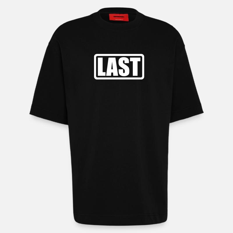 LAST logo with frame - Heavyweight T-Shirt - made by SPREAD  - SOLID BLACK