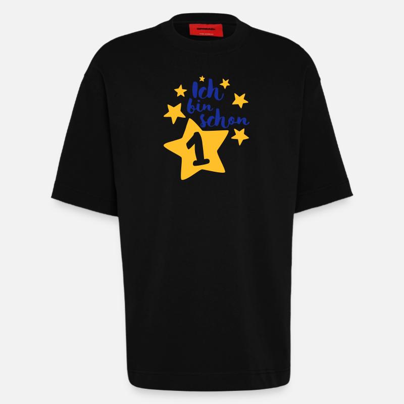 Ich bin schon Eins! - Heavyweight T-Shirt - made by SPREAD  - SOLID BLACK