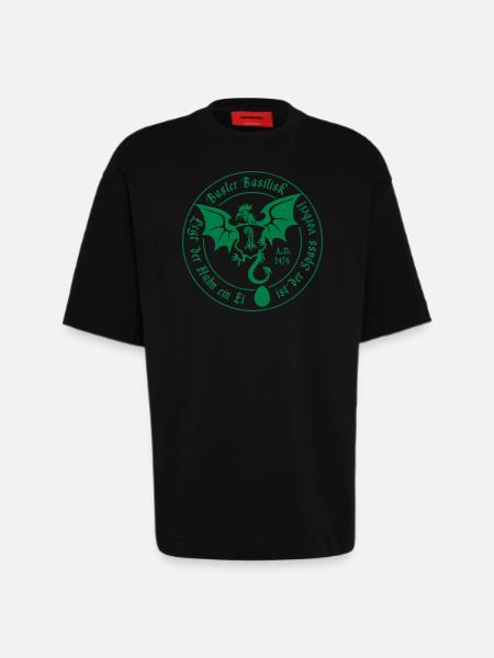 Basilisk Basel - Heavyweight T-Shirt - made by SPREAD - SOLID BLACK