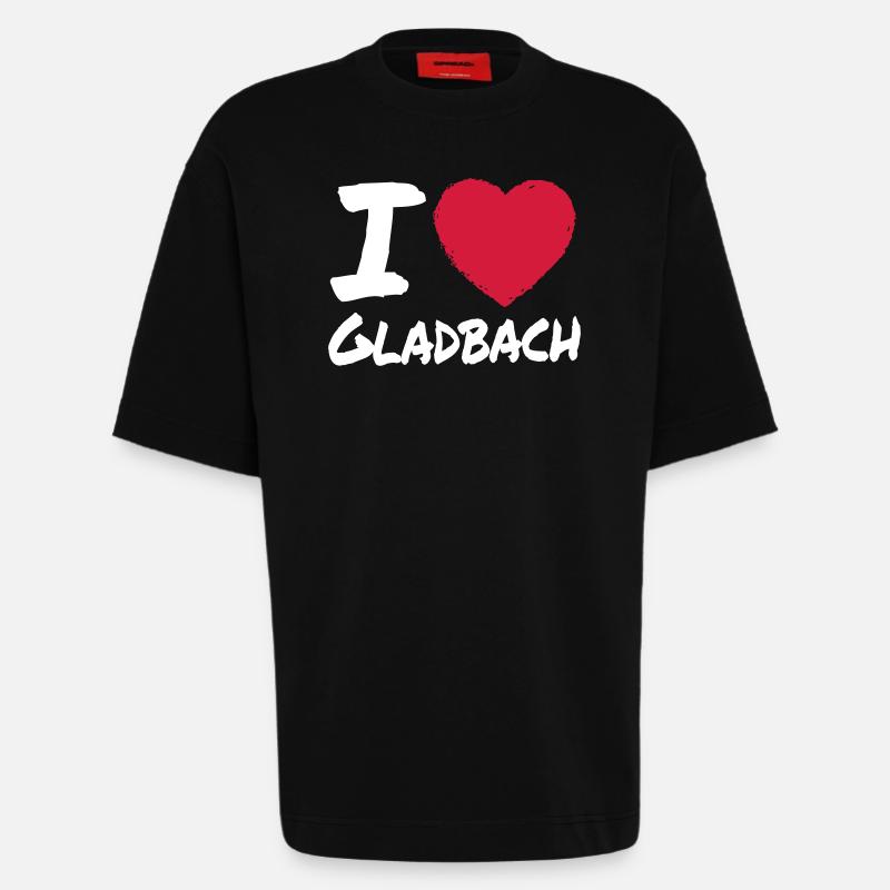 I Love Gladbach - Heavyweight T-Shirt - made by SPREAD  - SOLID BLACK