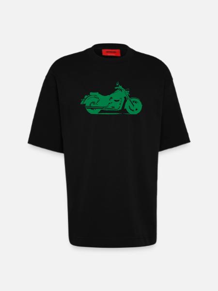 Motorcycle - Heavyweight T-Shirt - made by SPREAD - SOLID BLACK