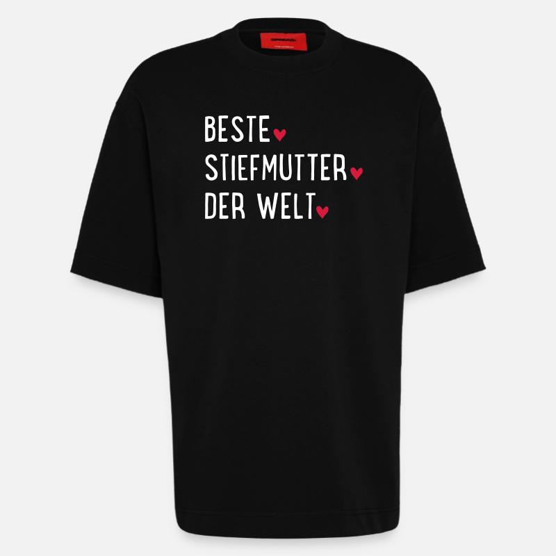 beste Stiefmutter der Welt - Heavyweight T-Shirt - made by SPREAD  - SOLID BLACK