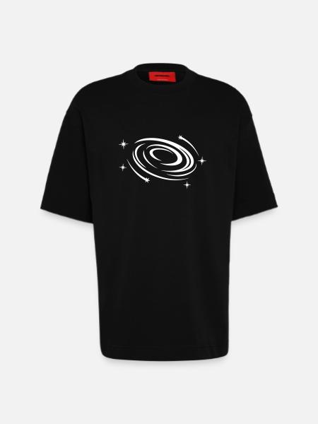 GALAXY - Heavyweight T-Shirt - made by SPREAD - SOLID BLACK