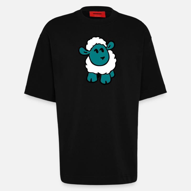 Schaf - Heavyweight T-Shirt - made by SPREAD  - SOLID BLACK