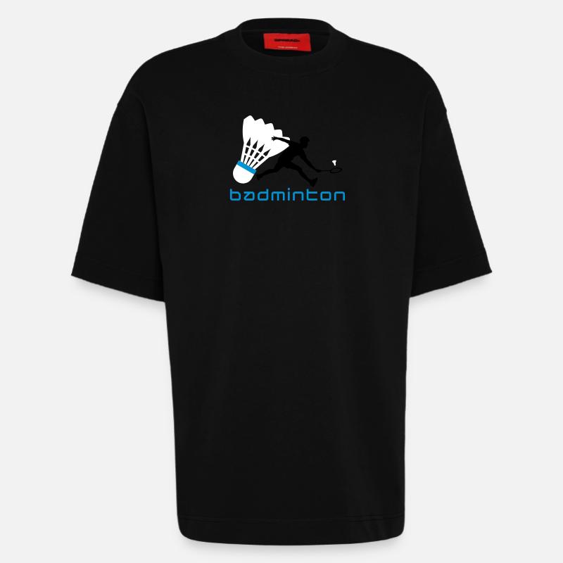 badminton_022011_t_3c - T-shirt bio épais oversize fabriqué en UE - SOLID BLACK