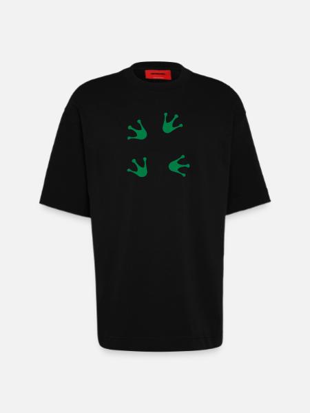 frog - Heavyweight T-Shirt - made by SPREAD  - SOLID BLACK