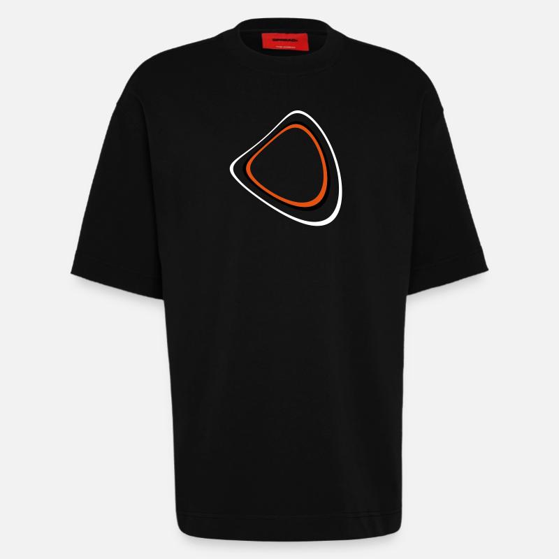 Rétro Circleage - T-shirt bio épais oversize fabriqué en UE - SOLID BLACK