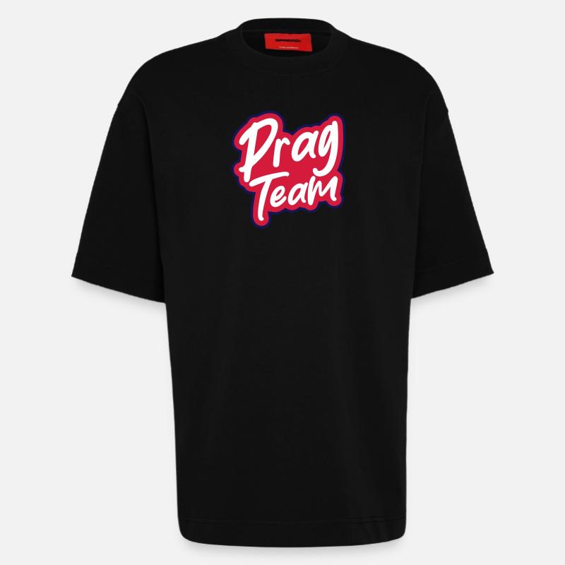 Prag Team - Heavyweight T-Shirt - made by SPREAD  - SOLID BLACK